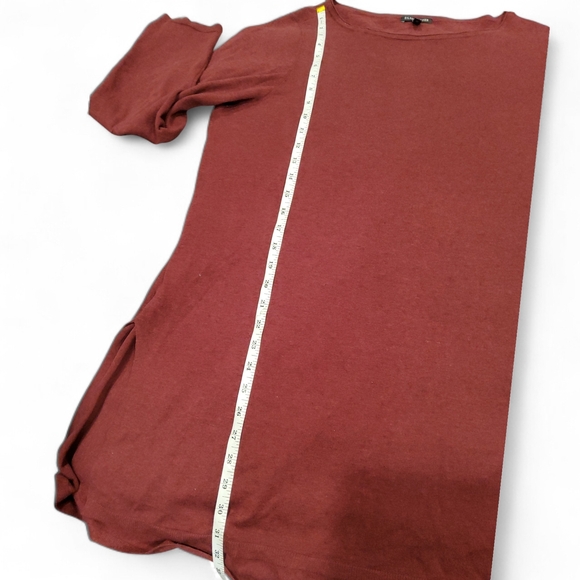 Eileen Fisher Merino-Wool Blend Tunic Knit Top Wine , Size XL. - Picture 9 of 13